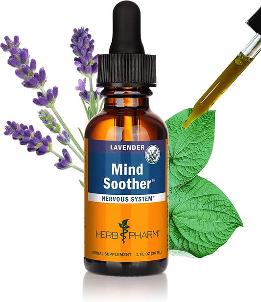 Herb Pharm Anxiety Soother Liquid Herbal Formula with Kava For Nervous System Support - 1 Ounce
