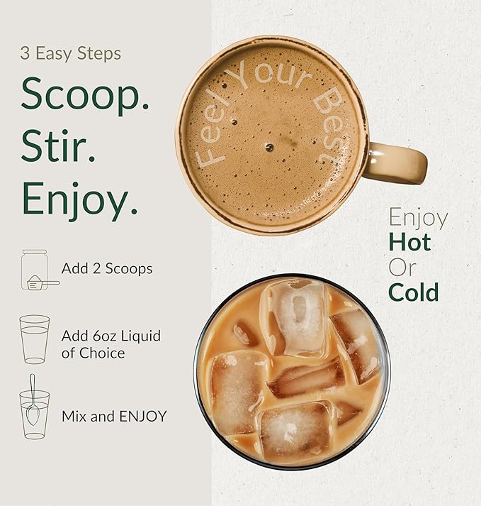 BIOptimizers Mushroom Coffee Alternative – Chai Drink – Lion’s Mane, Chaga, Reishi + Collagen Peptides for Focus, Energy & Gut Health – Adaptogenic Mushrooms & MCT Powder – 15 Servings