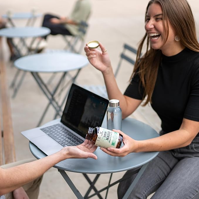 HEART & SOIL – 3000mg Skin, Hair and Nails Support Supplement with Grass Fed Beef Liver, Bone Marrow, Cartilage, Biotin, Collagen, Vitamins A, Riboflavin, Elastin – 180 Capsules