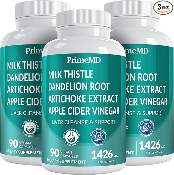 32-in-1 Liver Cleanse Detox & Repair with Milk Thistle and Silymarin, Artichoke Extract and Beetroot Powder for Liver Support with Active Liver Health Formula - 1426mg (90 ct, Pack of 3)