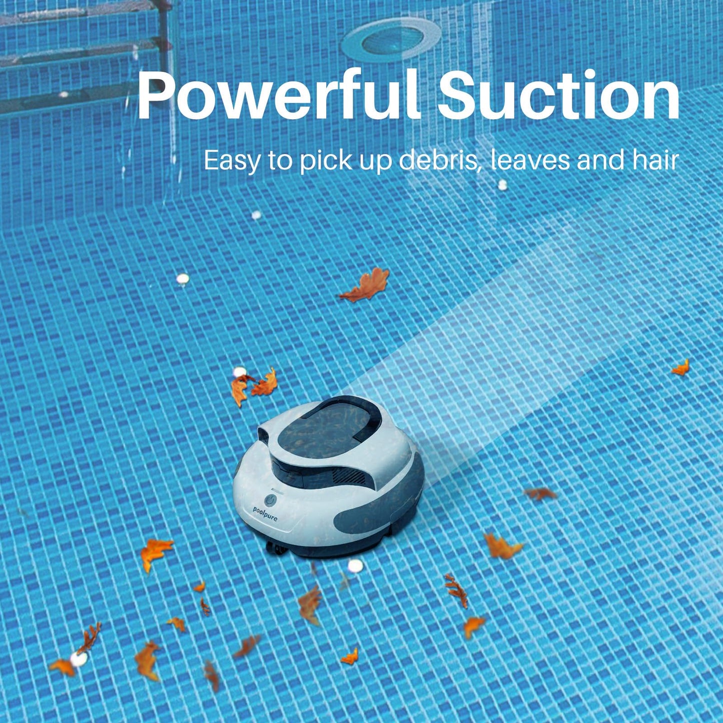 【Super Waterproof】 AquaGuard SE Cordless Robot Pool Cleaner with Dual Driver Motor Automatic Parking Ideal for Ground Pools up to 40 Feet Run Time 120 Minutes, Ultra Durable and Efficient