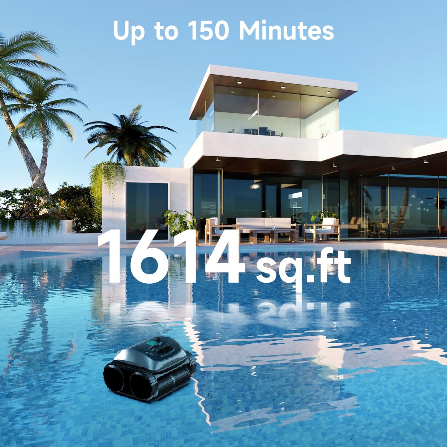 (2025 Upgrade) WYBOT OS7010C - C1 Pool Robot Vacuum, 4-in-1 Cordless Pool Cleaner 180min up to 1,614 Sq,ft, Smart APP Support, Auto Wall & Waterline Cleaning, WiFi & Bluetooth Connect