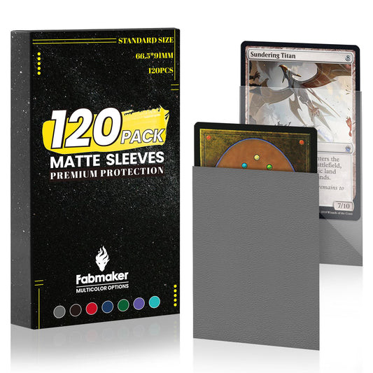 120Pack MTG Card Sleeves Toploaders for Trading Cards, Matte Card Sleeves Deck Card Protectors, Standard MTG Sleeves Perfect Shuffling Fit for Magic, Baseball Card,Sports Cards,Game Card, 66x91mm