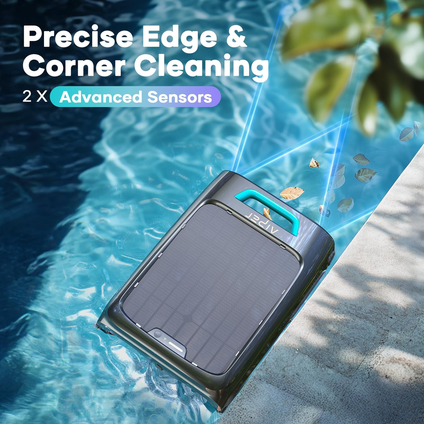 AIPER Surfer S2 Robotic Solar Pool Skimmer with APP Support, 24/7 Cleaning, Dual Charging Modes, Smart Obstacle Avoidance, Ideal for Most Swimming Pool Types