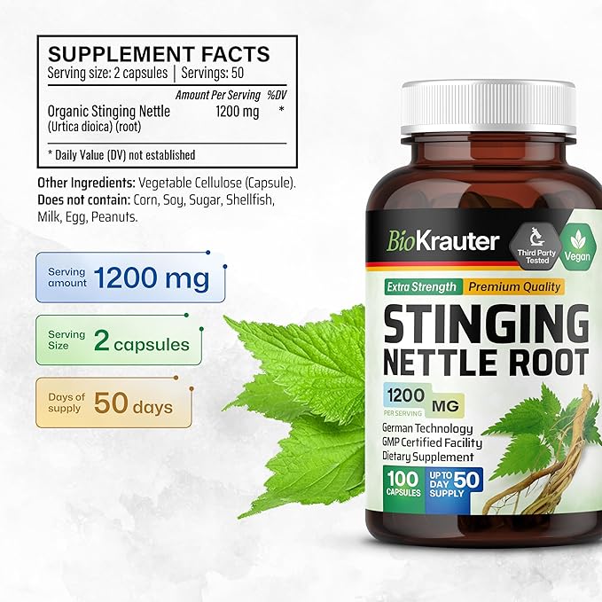 BIO KRAUTER Spearmint 100 Capsules & Stinging Nettle 100 Capsules