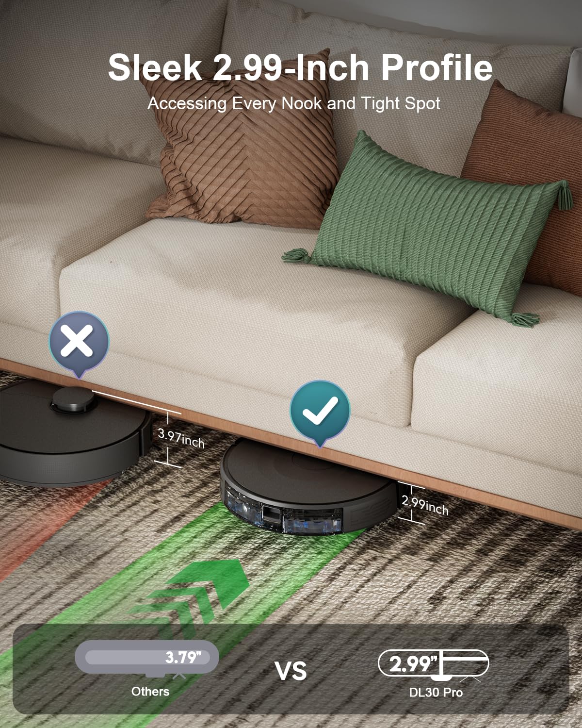 Kewbily Robot Vacuum and Mop Combo, LiDAR Navigation with Ultra Slim Design, Smart Mapping Robotic Vacuum Cleaner, 9000Pa Suction, Customizable Cleaning for Pet Hair, Carpets, and Hard Floors