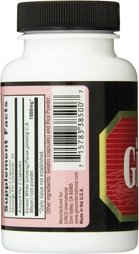 Imperial Elixir Korean White Ginseng, 500 Mg, 50 Count