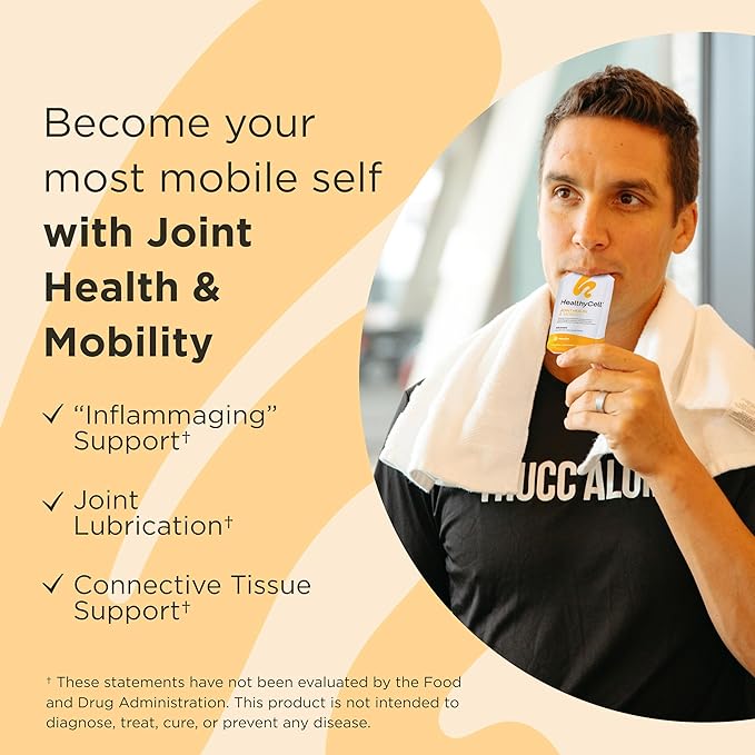 Healthycell Bioactive Multi + Joint Health & Mobility Bundle - Complete Daily Vitamin for Men and Women + Joint Lubrication Supplement - Maximum Absorption Liquid Supplements - 30 Gel Packs x 2