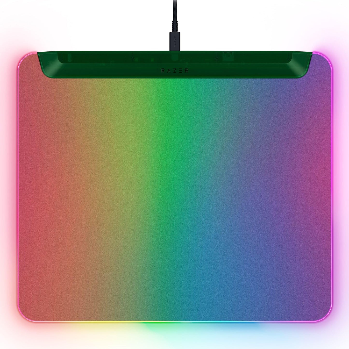 Razer Firefly V2 Pro Fully Illuminated RGB Gaming Mouse Mat: Backlit Design - 15 Zone Lighting - USB 2.0 Port - Detachable USB Type C Cable - Micro Textured Surface - Anti Slip Base - Phantom Green