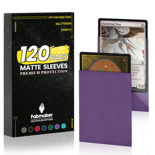120Pack MTG Card Sleeves Toploaders for Trading Cards, Matte Card Sleeves Deck Card Protectors, Standard MTG Sleeves Perfect Shuffling Fit for Magic, Baseball Card,Sports Cards,Game Card, 66x91mm