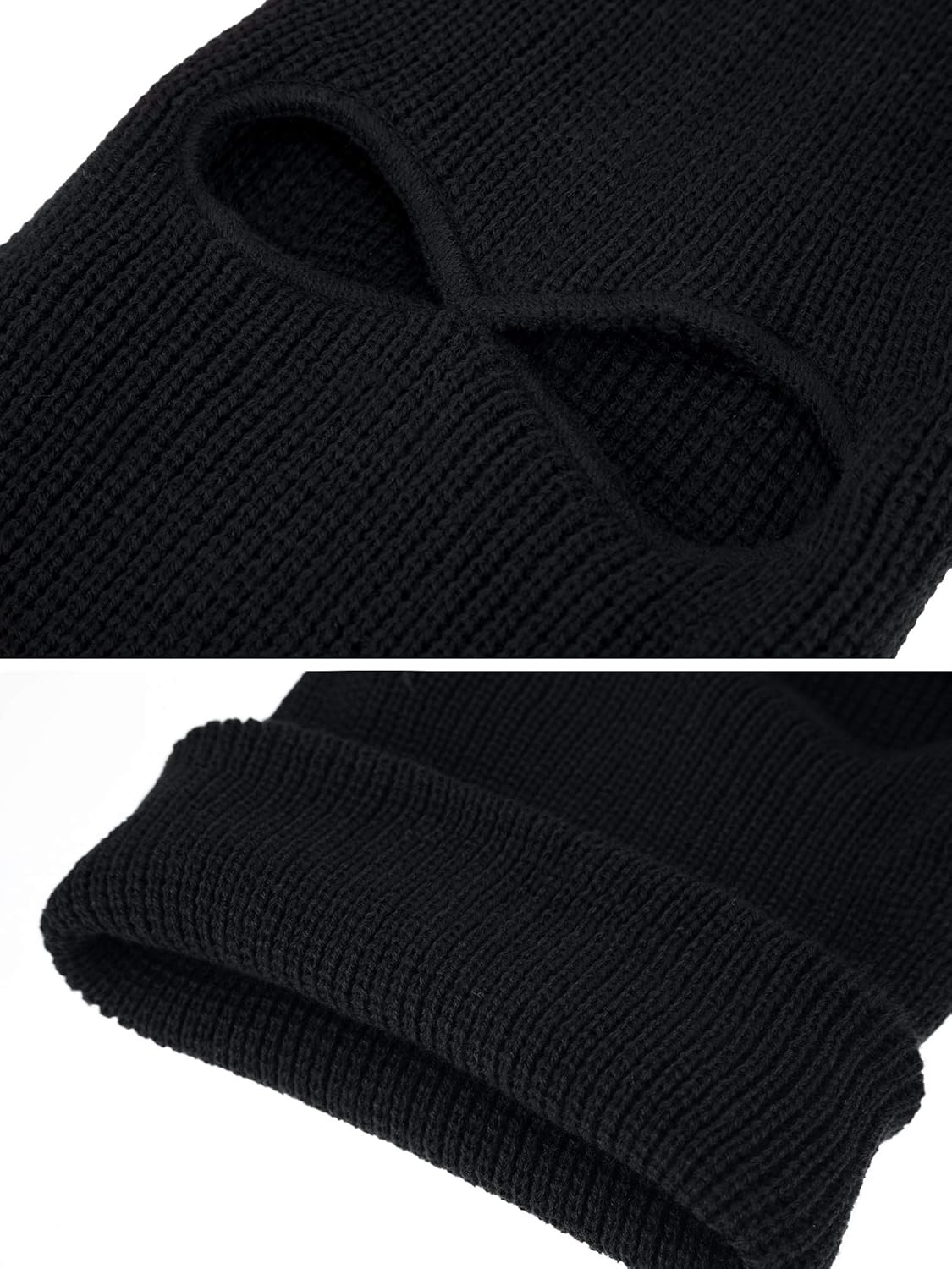 3 Pack 2 Hole Ski Masks Winter Knitted Ski Masks Balaclava Warm Full Face Windproof for Men Women Sports Outdoor