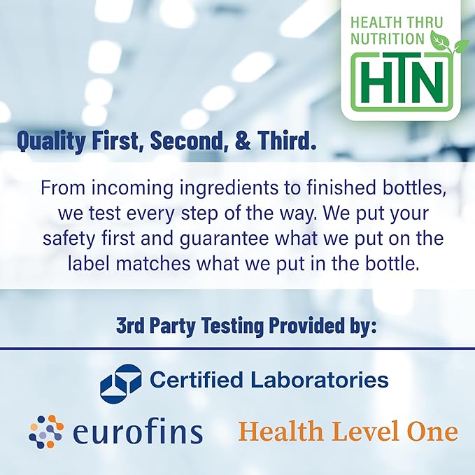 Health Thru Nutrition Inositol Supplement 40:1 Myo-Inositol to D-Chiro-Inositol Ratio 2050mg Per Serving | 120 Capsules | Certified Vegan | Non-GMO