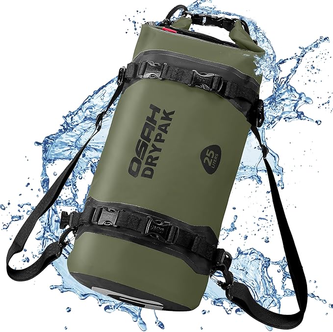 Waterproof Dry Bag - Motorcycle Luggage Tail Bag with Straps for Back Seat, Roll Top Lightweight Waterproof Backpack Sack for Travel, Swimming, Boating, Kayaking, Camping and Beach