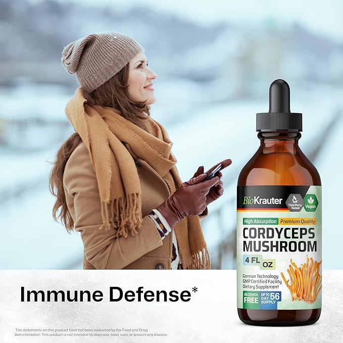 BIO KRAUTER Lomatium Tincture 2 Fl. Oz. & Cordyceps Tincture 4 Fl. Oz.