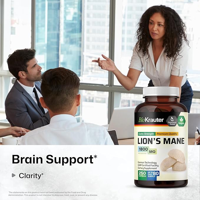 BIO KRAUTER Lion’s Mane 250 Capsules & Dan Shen 100 Capsules