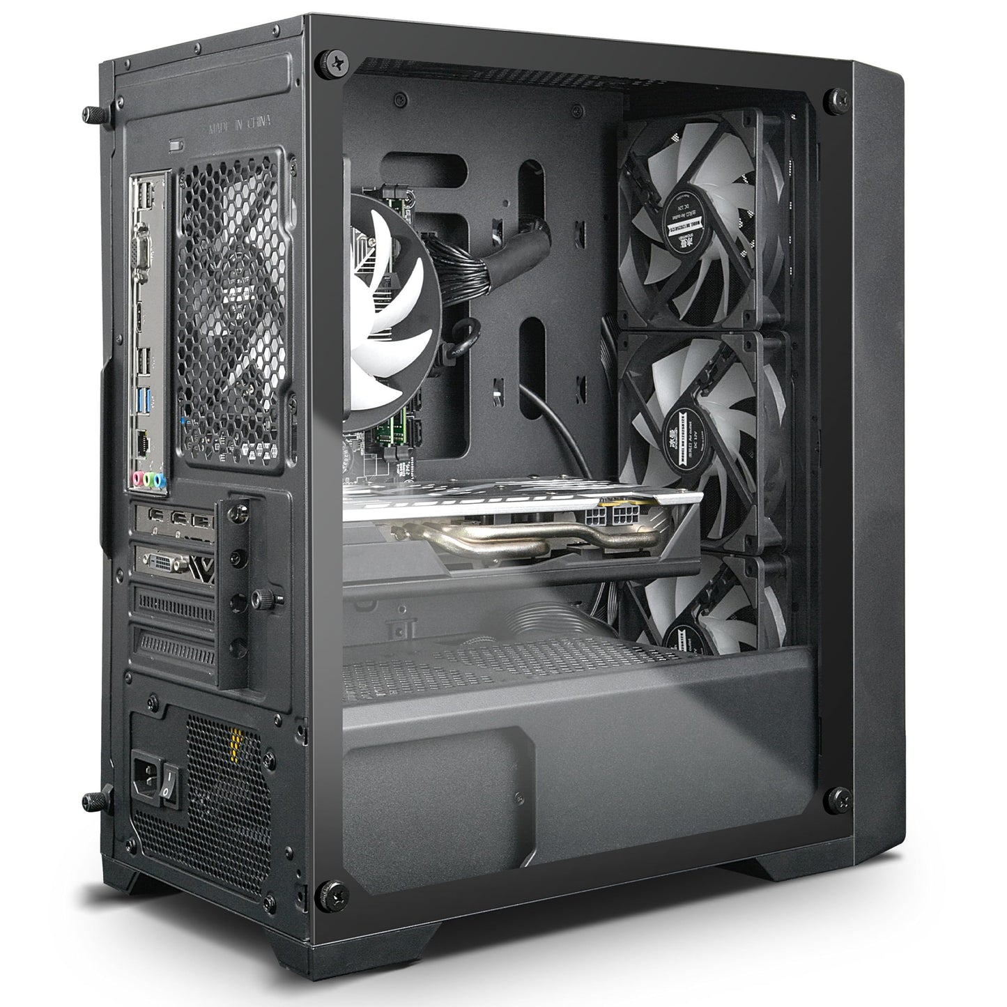 Blackout Computers Gaming Desktop PC Computer, Intel Core i7 3.6 GHz up to 4.0 GHz,AMD Radeon RX 580 8G GDDR5,16GB RAM,1TB NVME SSD, Windows 10 Pro, WiFi, Bluetooth 5.0, VR Ready,RGB Fans x4 (Renewed)