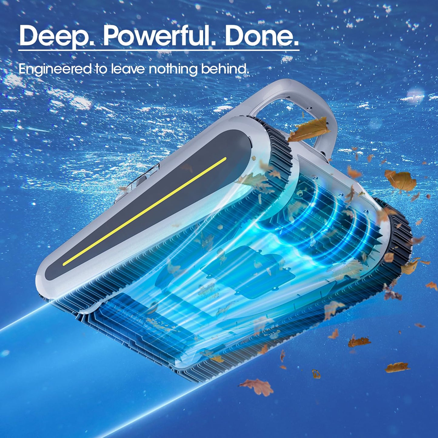 Nepturox Cordless Robotic Pool Cleaner, Pool Vacuum 180W Brushless Motor, 45000Pa Suction, Wall & Waterline Climbing, Auto Path Mapping, for Inground & Above-Ground Pools up to 2150 Sq. Ft.