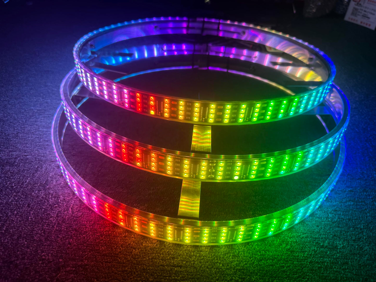 Sando Tech 15.5'' Quad Row Dream Color Chasing RGB LED Wheel Lights for Polaris Slingshot 3 Wheeler S/R/SL/SLR/GT Wheel Rim Lights Bluetooth APP/Remote Control