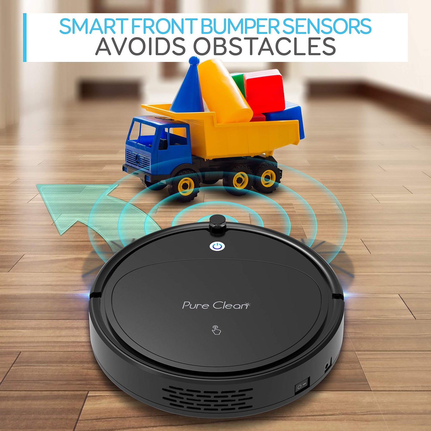 SereneLife Robot Vacuum Cleaner - Self Charging Robo Vacuum Cleaner - 1200pa Suction, Self Path Navigation, 70 Min Run Time - Carpet Hardwood Linoleum Tile PUCRCX70