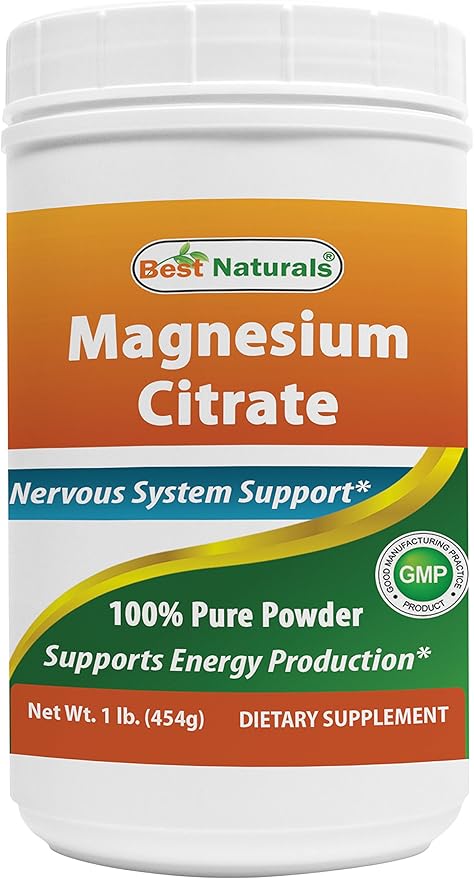 Best Naturals Magnesium Citrate Powder 1 Pound (1 LB (Pack of 1))