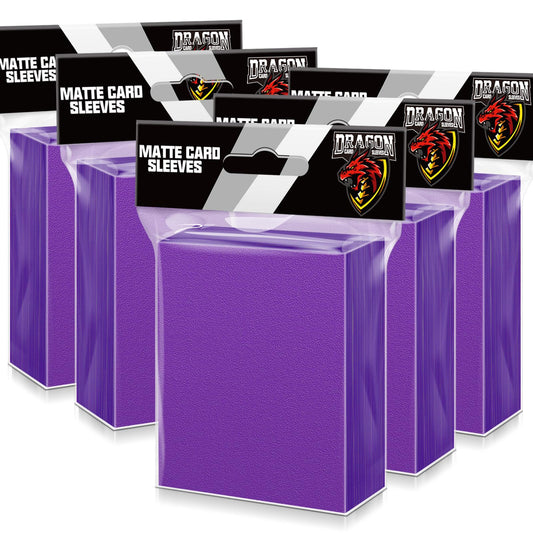 500 Pcs Card Sleeves for Trading Card, Matte Card Sleeves Deck Card Protectors Compatible with Baseball Cards, Sports Cards, Game Cards (Purple)