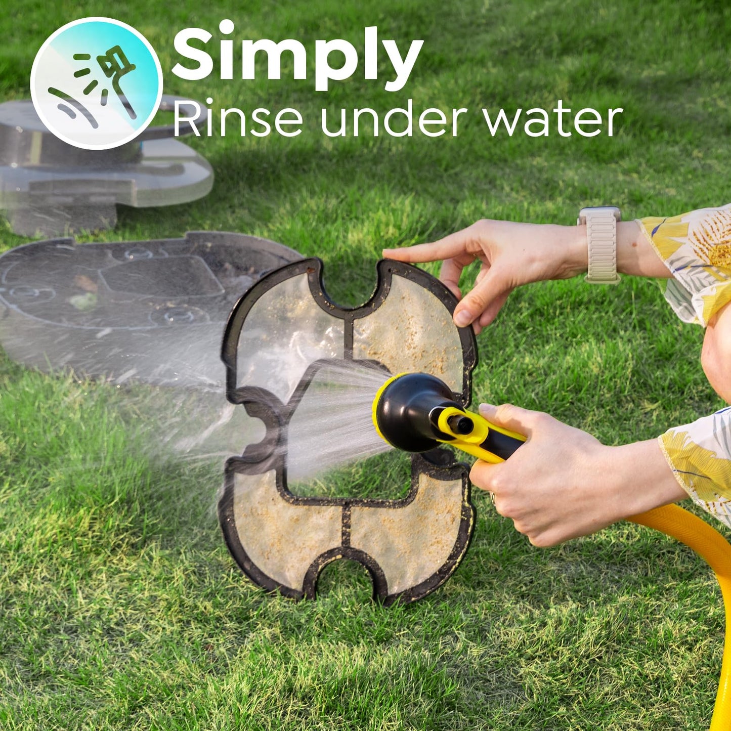 TALOSBO Pleco S1 Cordless Robotic Pool Cleaner, Lasts 80Min Small Pool Vacuum for Above-Ground Pools up to 645 Sq.ft, Lightweight, Auto-Parking,Gray