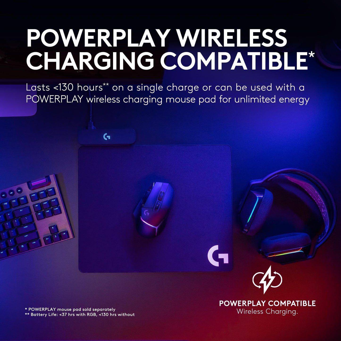 Logitech G502 X Plus Wireless Gaming Mouse - LIGHTSPEED Optical, LIGHTFORCE Switches, LIGHTSYNC RGB, HERO 25K Sensor for PC/Mac - Black