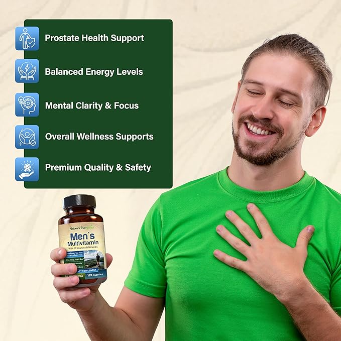 Best Multivitamin for Men | Completely Men's Multivitamins & Multiminerals with Over 20 Vitamins A, C, D, E, B12, Zinc & More Essential Vitamins for Men | Energy, Focus & Immune Health. 120 Capsules