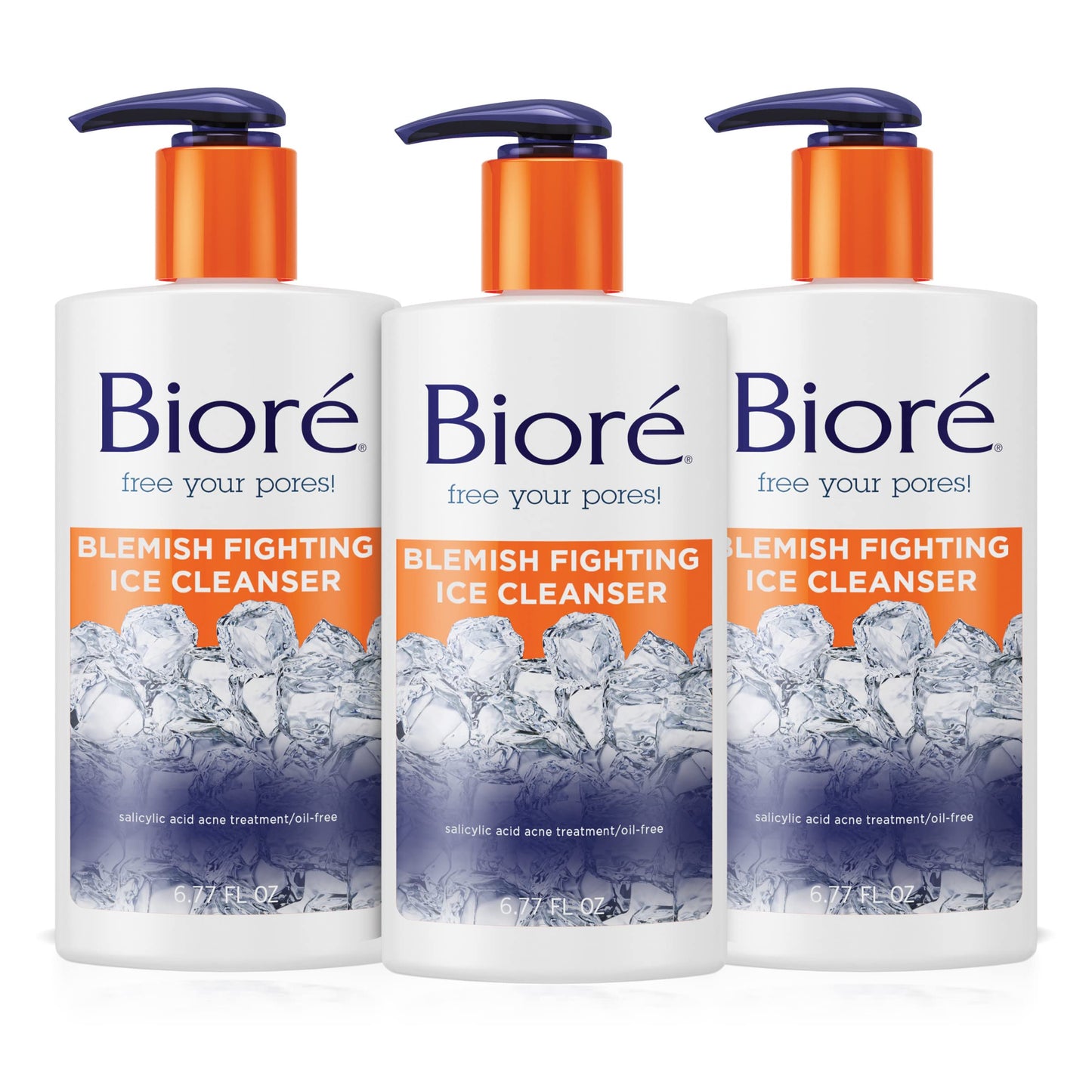 Bior   Ice Cleanser Face Wash, Blemish Fighting Cleanser Clears And Prevents Acne Breakouts