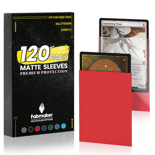 120Pack MTG Card Sleeves Toploaders for Trading Cards, Matte Card Sleeves Deck Card Protectors, Standard MTG Sleeves Perfect Shuffling Fit for Magic, Baseball Card,Sports Cards,Game Card, 66x91mm