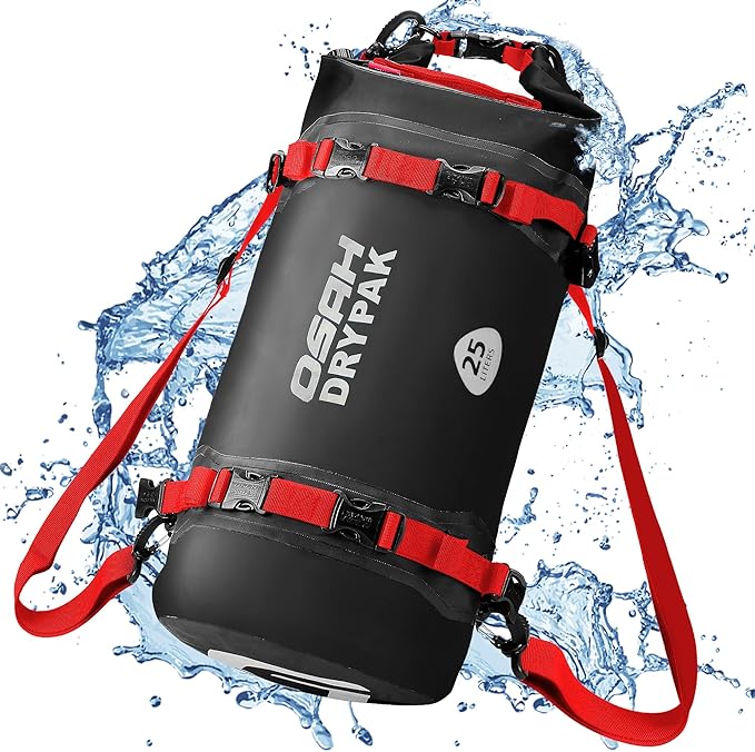 Waterproof Dry Bag - Motorcycle Luggage Tail Bag with Straps for Back Seat, Roll Top Lightweight Waterproof Backpack Sack for Travel, Swimming, Boating, Kayaking, Camping and Beach