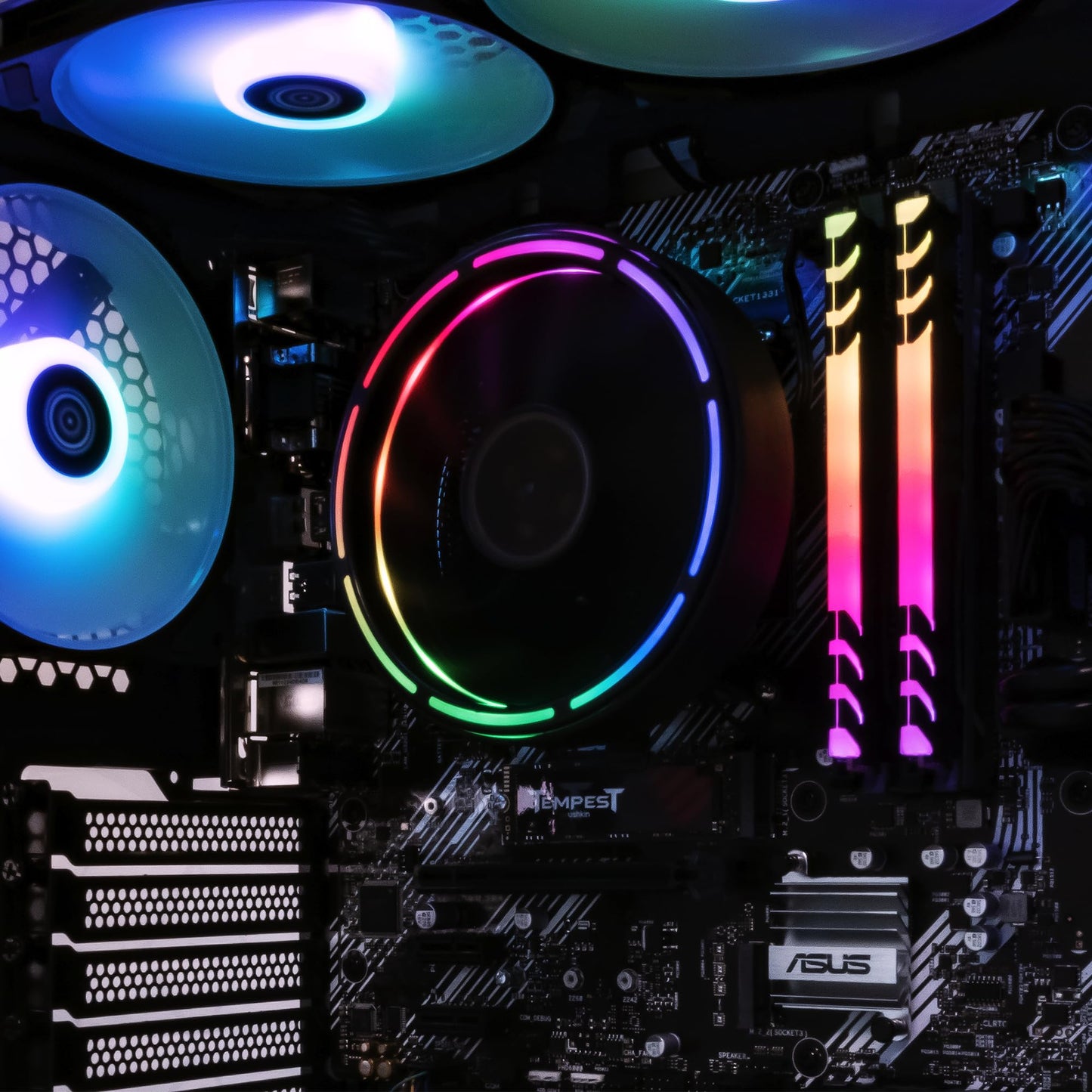 Periphio Gaming PC Battlestation, AMD Ryzen 5 with Vega 7 Graphics, 32GB RAM, 1TB NVMe, with Monitor, RGB Keyboard, Mouse, Headset, Speakers & XXL Mousepad - Prebuilt for PC Gaming, Media & Streaming