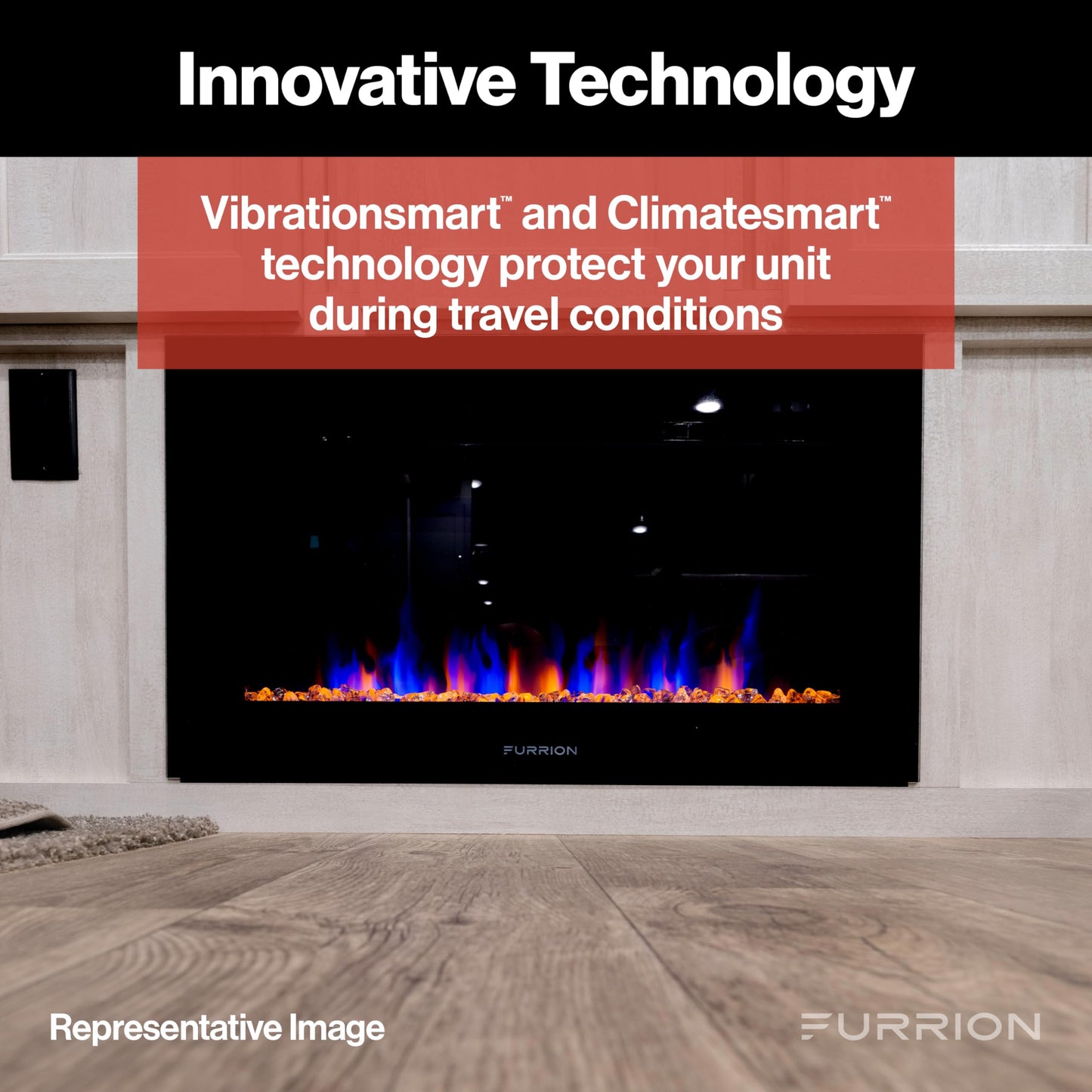Furrion 30" Electric Fireplace for RV-FF30SW15A-BL