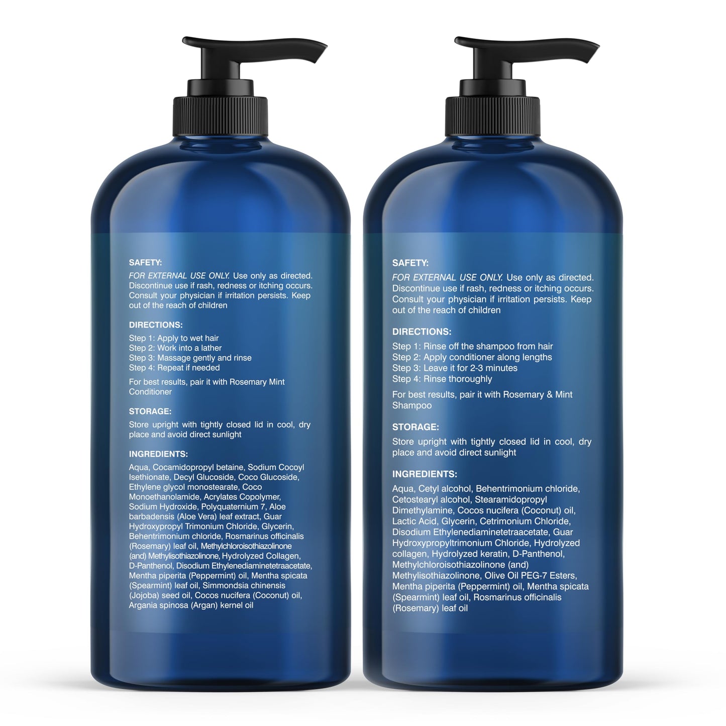 Botanic Hearth Rosemary Mint Shampoo and Conditioner Set, Thickening Formula, Promotes Hair Growth and Scalp Health Sulfate Free & Paraben Free, for Men & Women - 16 fl oz each