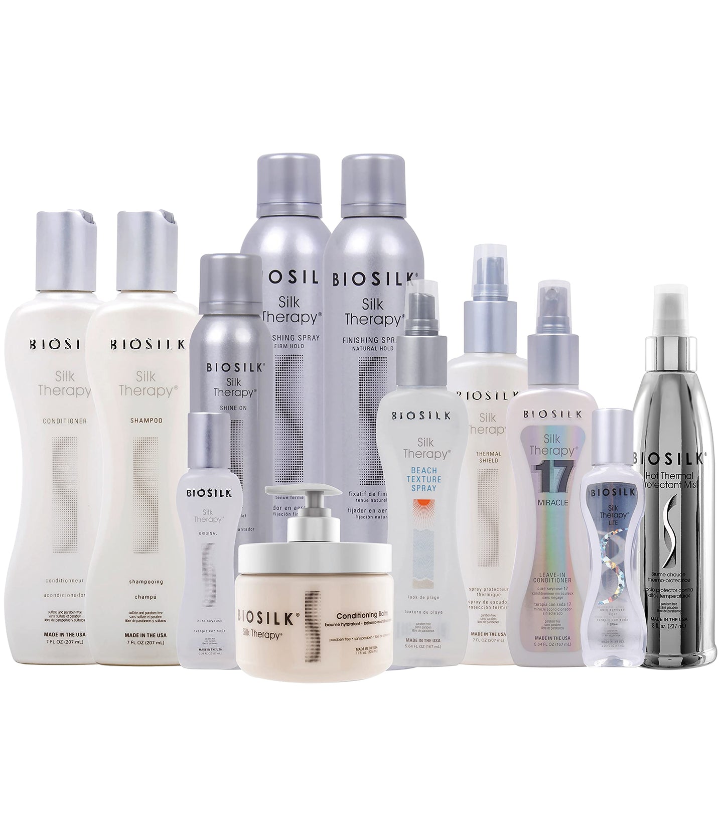 BioSilk Silk Therapy Original Cure, Reconstructing Treatment For Adding Shine & Helping Prevent Split Ends, Sulfate, Paraben, & Cruelty-Free, 12 Oz