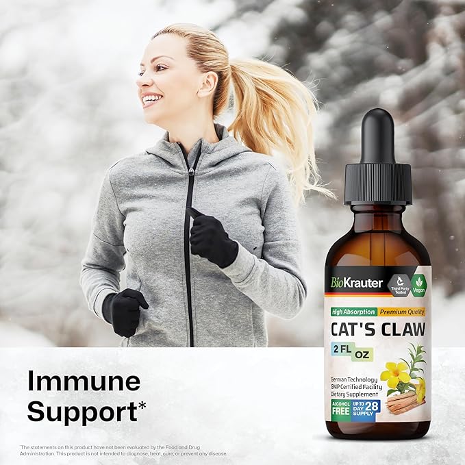 BIO KRAUTER Lemon Balm Tincture 2 Fl. Oz. & Cat's Claw Tincture 2 Fl. Oz.