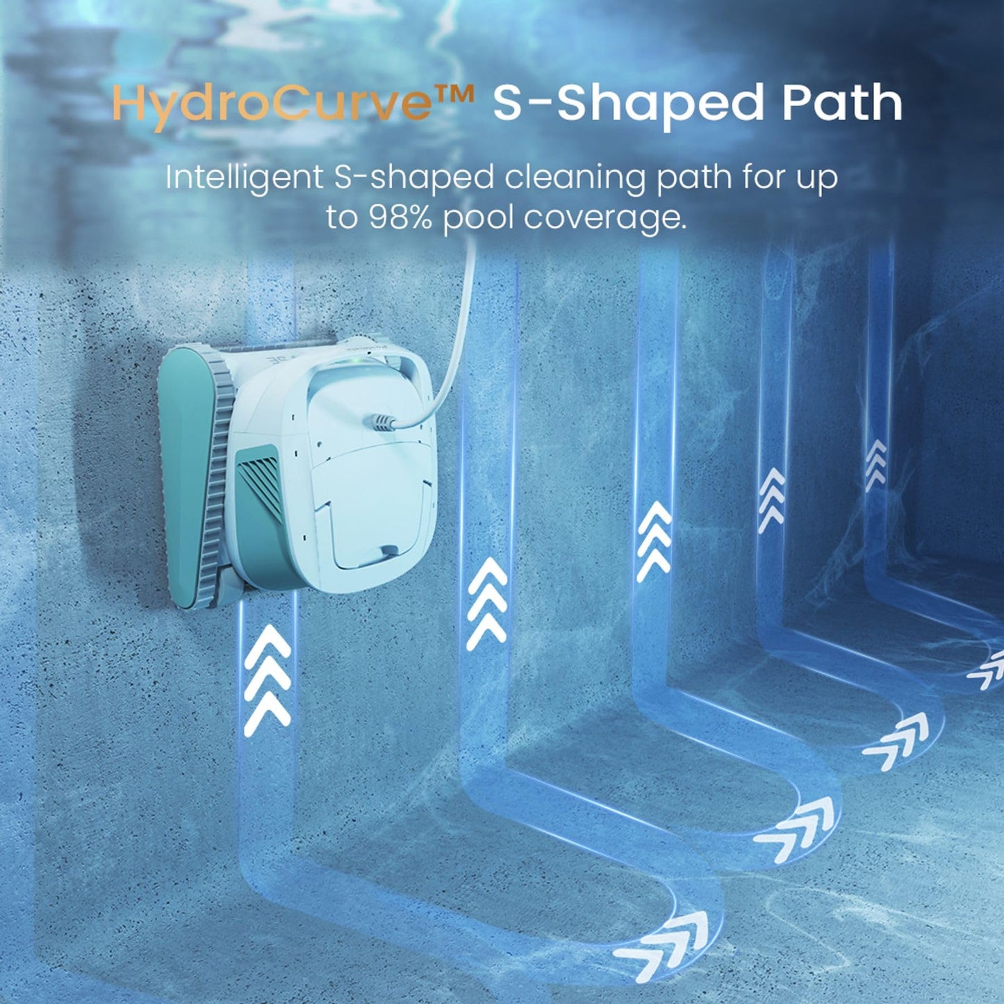 Poolmate Hydro 4 SE Robotic Pool Cleaner – Dual Filtration & Waterline Cleaning, Corded for Heavy-Duty Deep Clean, Smart App Control, Ultra Mode, Auto-Docking