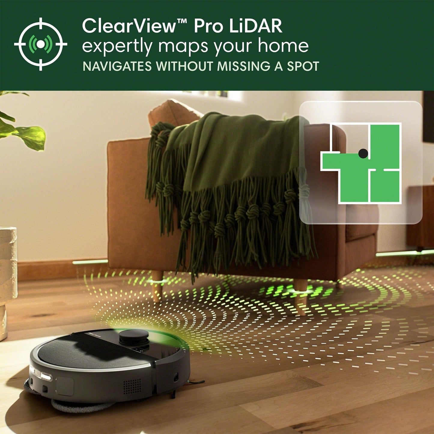 iRobot Roomba Plus 505 Combo Robot Vacuum & Mop with AutoWash Dock - Extending Spinning Mop Pads, Self-Empties, Pad Wash & Heated Drying, Self-cleaning, Recognizes & Avoids Obstacles, LiDAR Navigation
