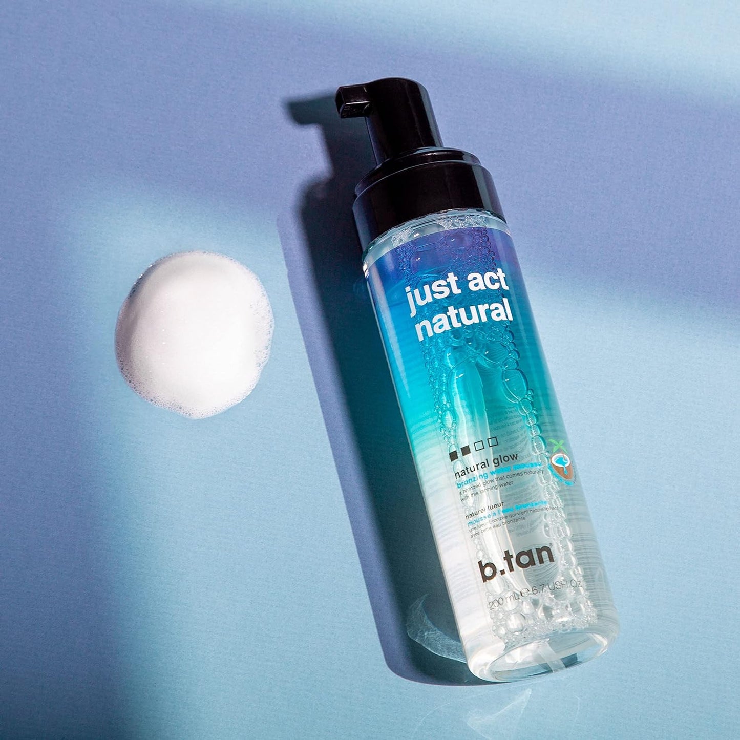 Clear Self Tanner Bronzing Water Foam – Best 1-Hour Sunless Tanning Mousse | Dark, Transfer-Free, 6.7 Fl Oz