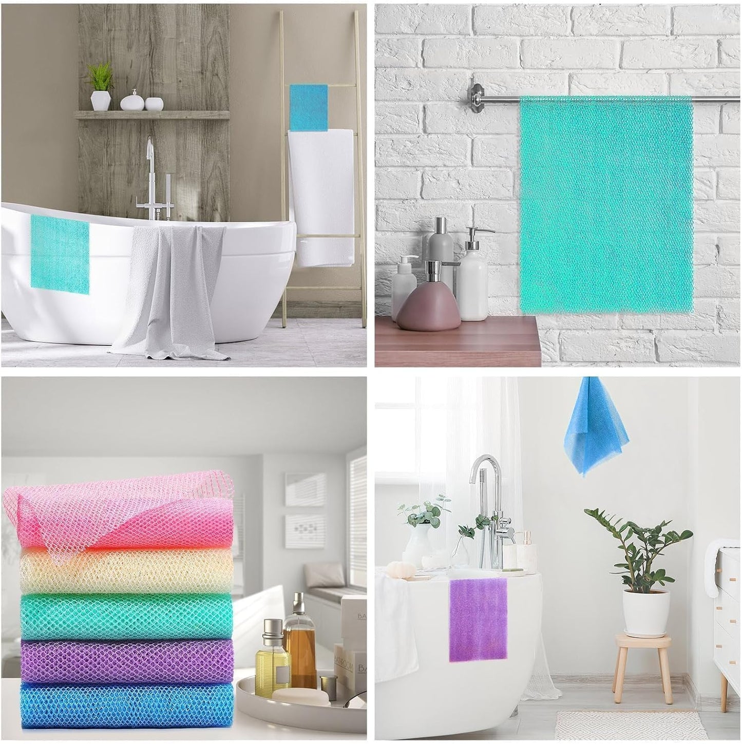 3-Piece African Exfoliating Net Bath Sponge Set | Skin Smoother | Daily Use