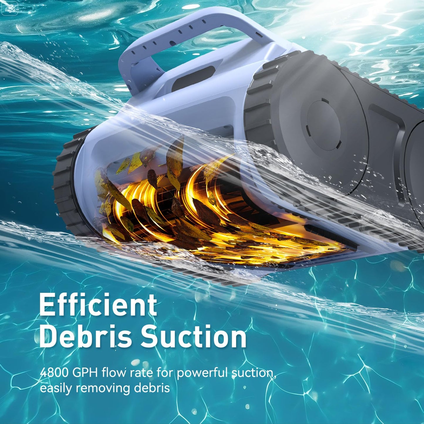 Robotic Pool Cleaner for Inground Pool & Above Ground Pool Vacuum | 2150 Sq.ft Coverage | Smart Navigation | Cleans Floor, Walls & Waterline | Powerful Cordless Vacuum