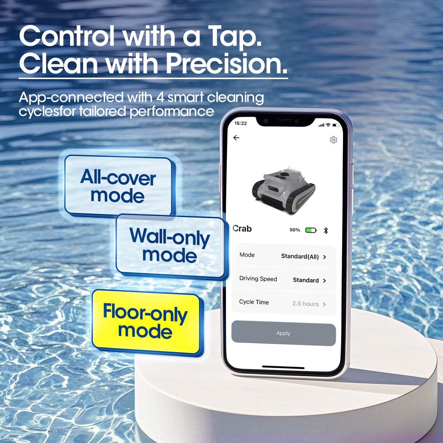 Nepturox Cordless Robotic Pool Cleaner, Pool Vacuum 180W Brushless Motor, 45000Pa Suction, Wall & Waterline Climbing, Auto Path Mapping, for Inground & Above-Ground Pools up to 2150 Sq. Ft.