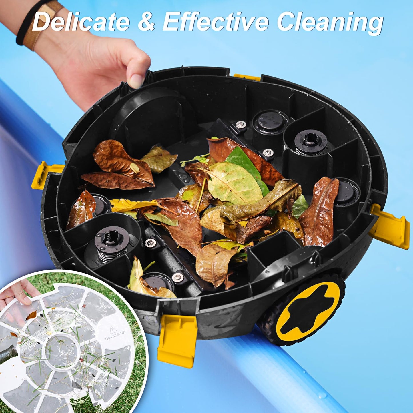 Y20 Cordless Robotic Pool Cleaner, Automatic Pool Vacuum for Above Ground & Inground Pool, 90 Min Runtime, Auto-Parking, Lightweight, Powerful Robot up to 1100 sq.ft