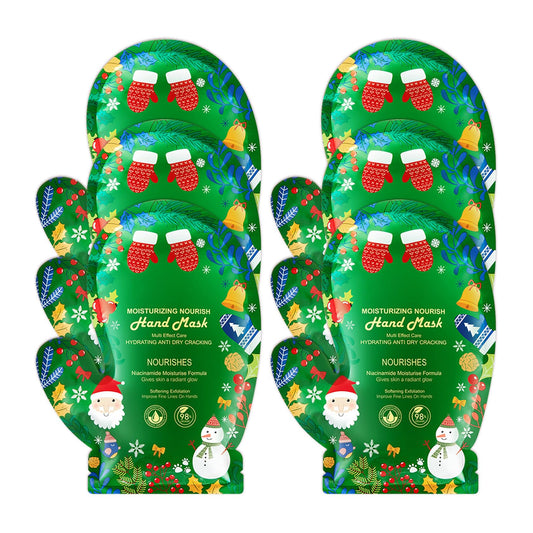 PPPanYiDi Hand Masks Moisturizing Gloves,6 Pairs Hydrating Hand Peel Masks Gift Set for Dry Cracked Hands Care,Long-lasting and Non-greasy Hand Moisturizer Gloves for Women O