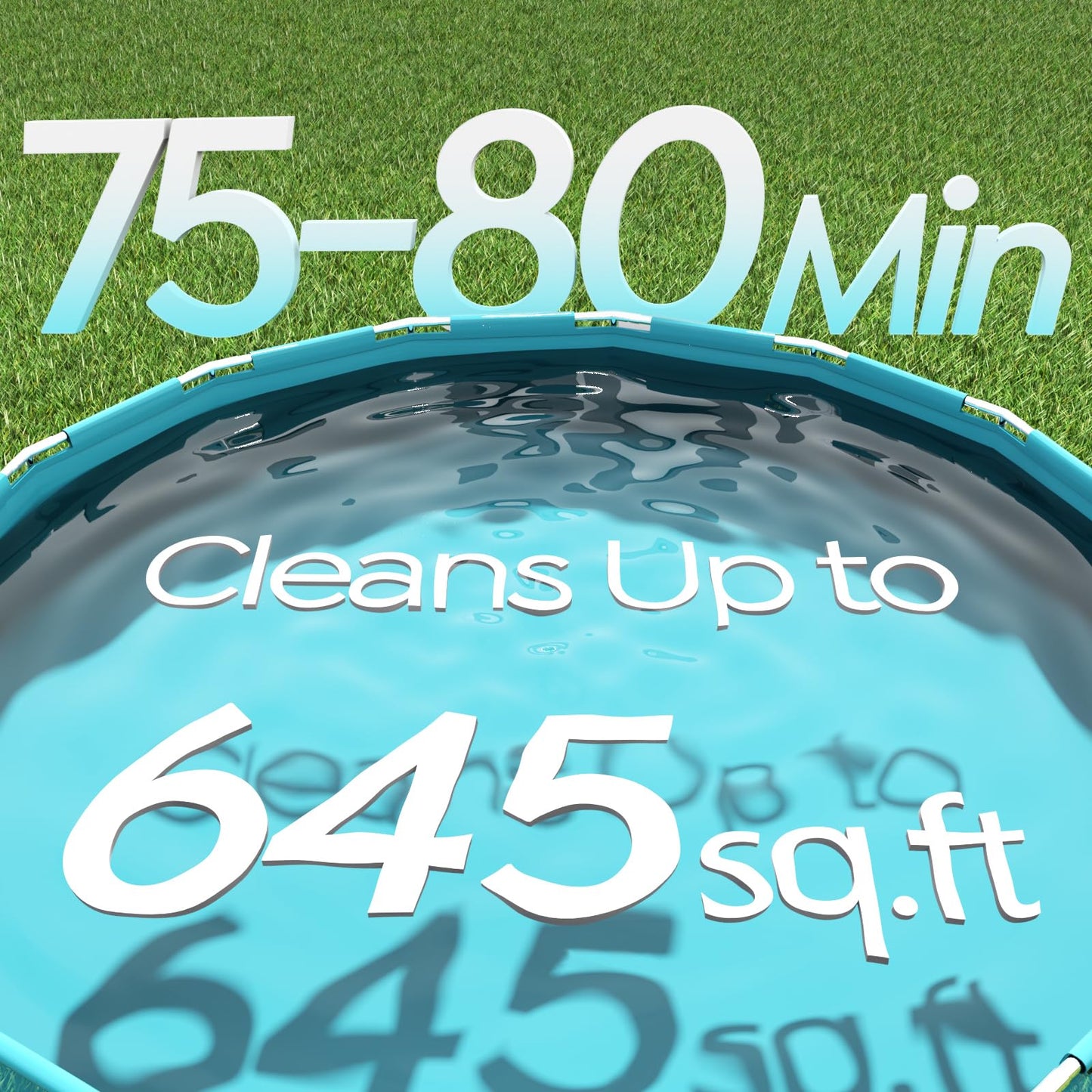 TALOSBO Pleco S1 Cordless Pool Vacuum with 75-80Mins Runtime, Robotic Small Pool Cleaner Vacuum for Flat Bottom Above-Ground Pools up to 645 Sq.ft, Lightweight, Auto-Parking