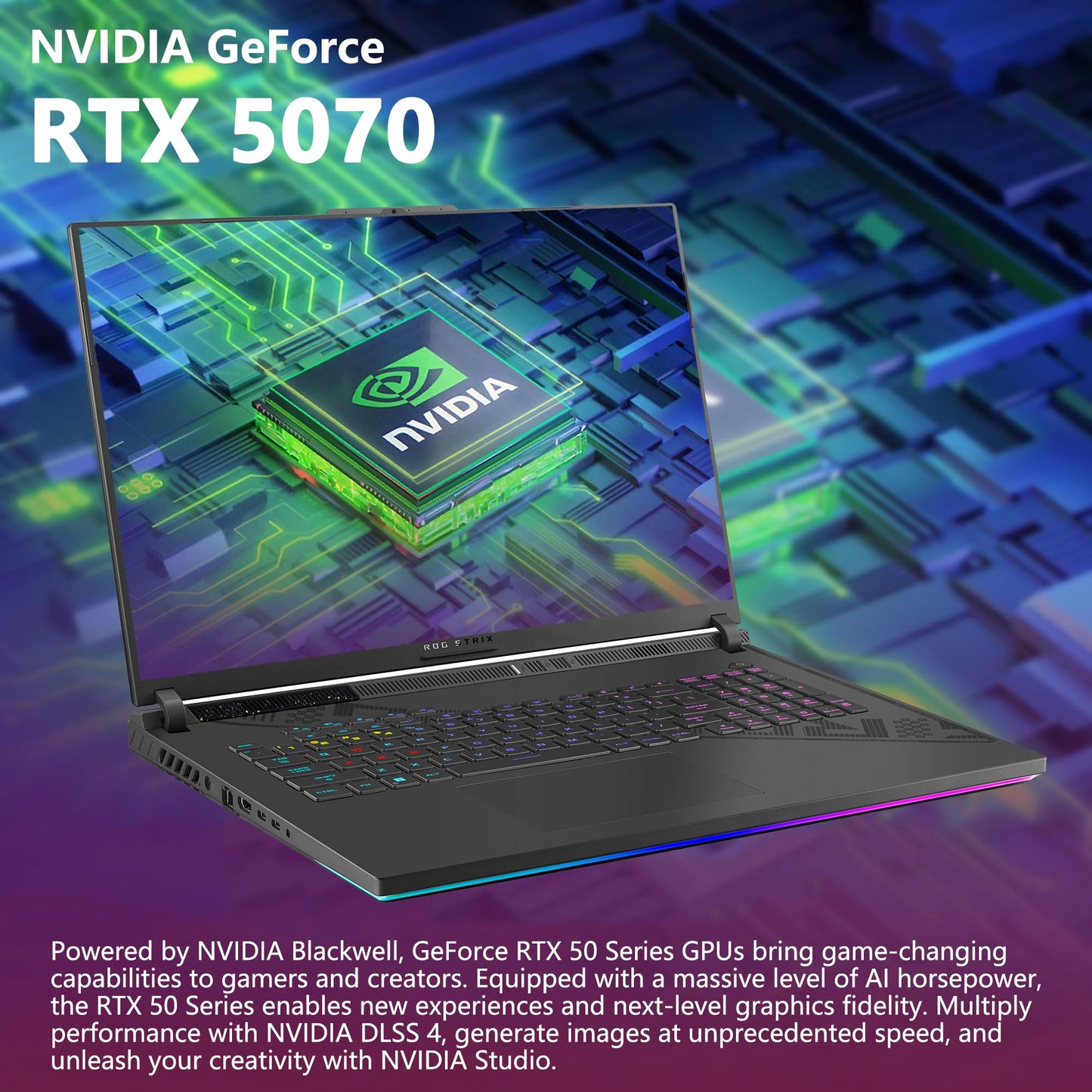 ASUS ROG Strix G18 G814 Gaming Laptop | 18" 2560x1600 240Hz 100% DCI-P3 | AMD 16-core Ryzen 9 9955HX (>i9-14900HX) | 64GB DDR5 1TB SSD | GeForce RTX 5070 | RGB Backlit Wi-Fi6E Win11 w/DLCA Accessory