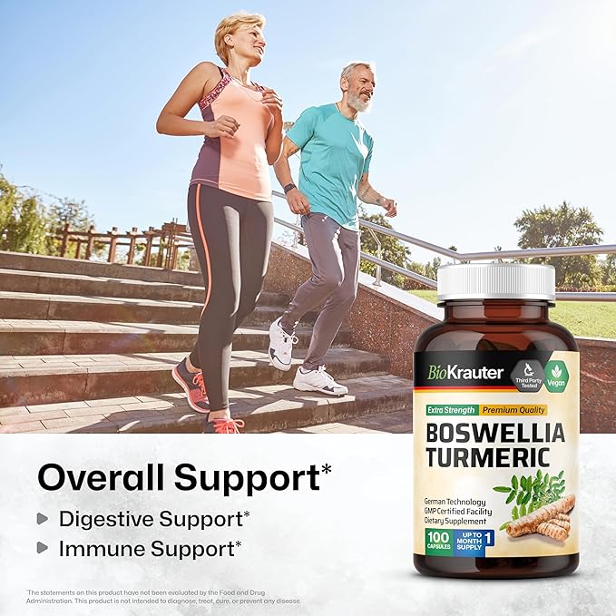 Boswellia Turmeric 100 Capsules & Turmeric Ginger Tincture 2 Fl. Oz.