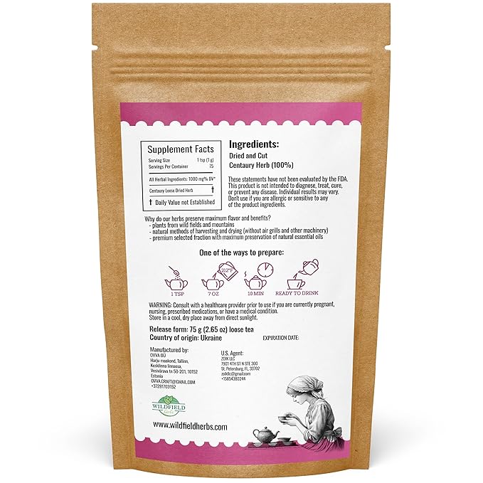 3 oz. Dried Centaury Herb Tea (Centaurium Erythraea L.) - 75g Centaurium Erythraea Herbal Tea Centauria Común