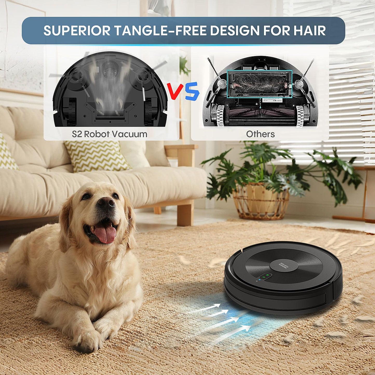 Robot Vacuum and Mop Combo: Robotic Vacuums 120 Mins Runtime & Alexa/APP Remote Control & Schedule Cleaning & Self-Charging, Slim Robot Vacuum Cleaner for Home Hard Floor, Low-Pile Carpet, Pet Hair