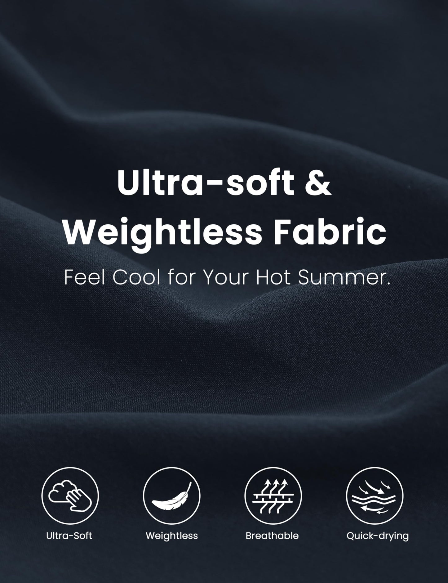 CRZ YOGA Lightweight Wide Leg Pants for Women 30" High Waisted Casual Lounge Travel Work Pants with Pockets Loose Fit Summer True Navy Medium